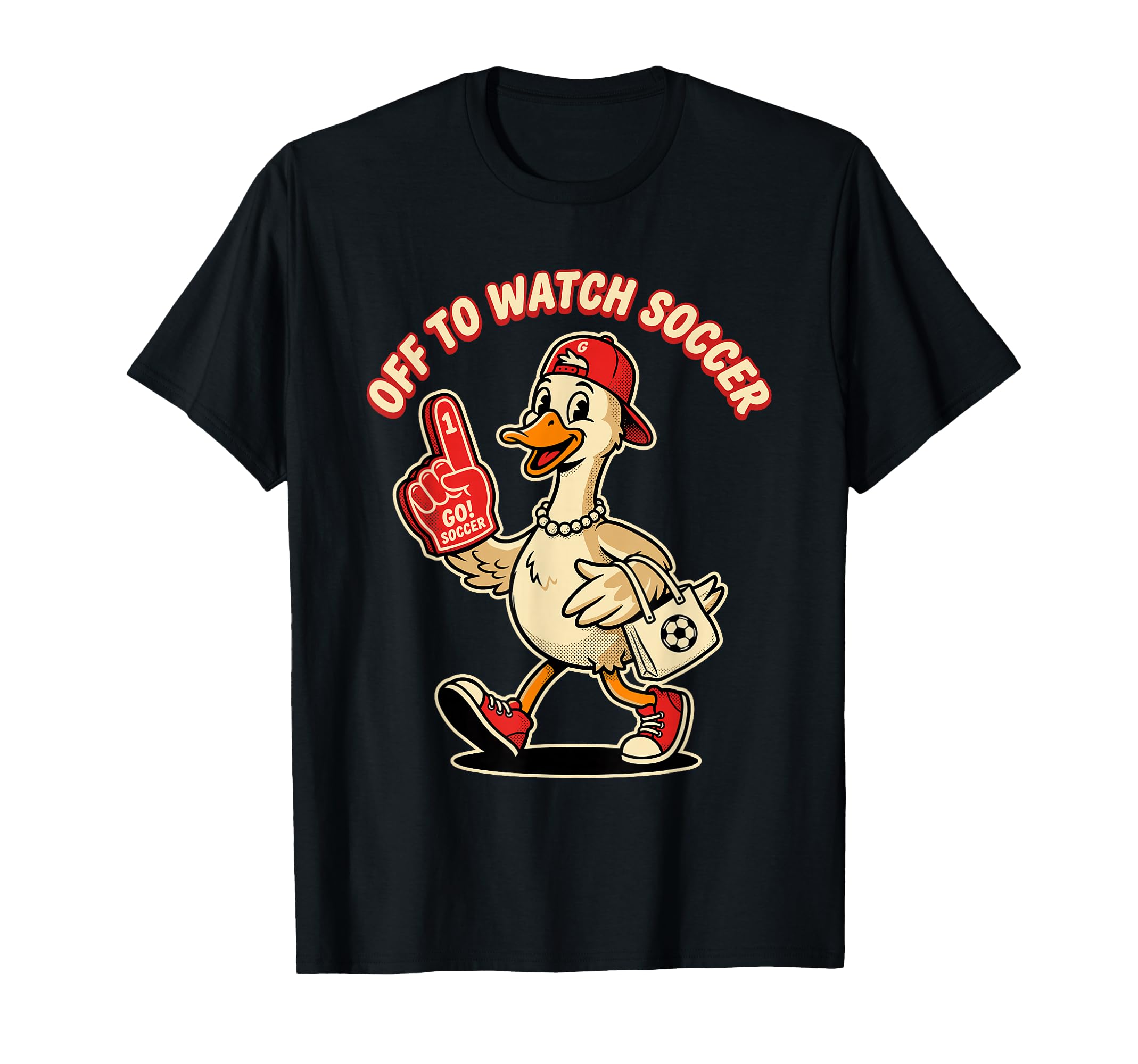 Off To Watch Soccer Funny Goose Game T-Shirt - Streetwear Style Men Women