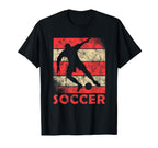Soccer Striker American Soccer T-Shirt - Casual Everyday Wear Unisex