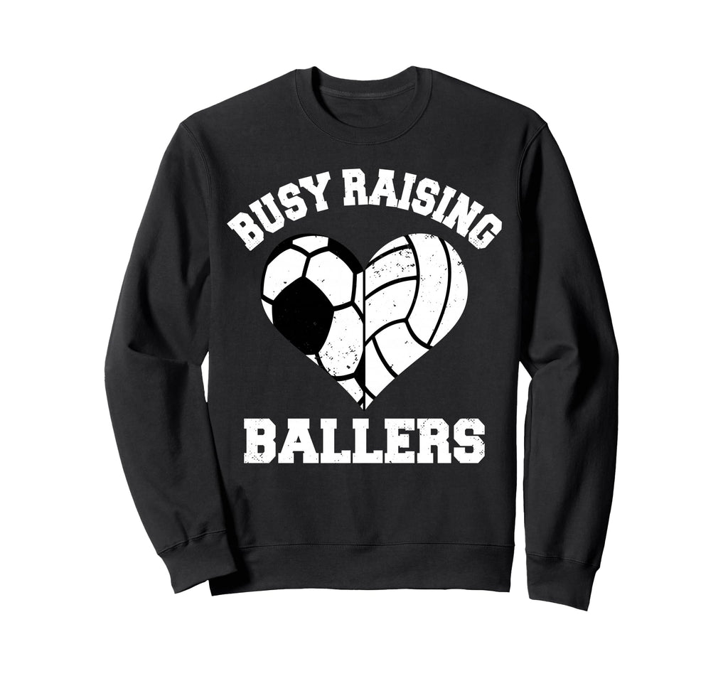 Busy Raising Ballers Soccer Sweatshirt - Minimalist Print Unisex