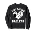 Busy Raising Ballers Soccer Sweatshirt - Minimalist Print Unisex