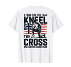 Stand Flag Kneel Cross Soccer Christian T-Shirt - Unique Graphic Unisex