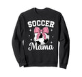 Coquette Bow Soccer Mama Soccer Sweatshirt - Novelty Apparel for Adults