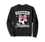 Coquette Bow Soccer Mama Soccer Sweatshirt - Novelty Apparel for Adults