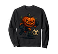 Halloween Scary Pumpkin Showing Sweatshirt - Custom Art Print Unisex