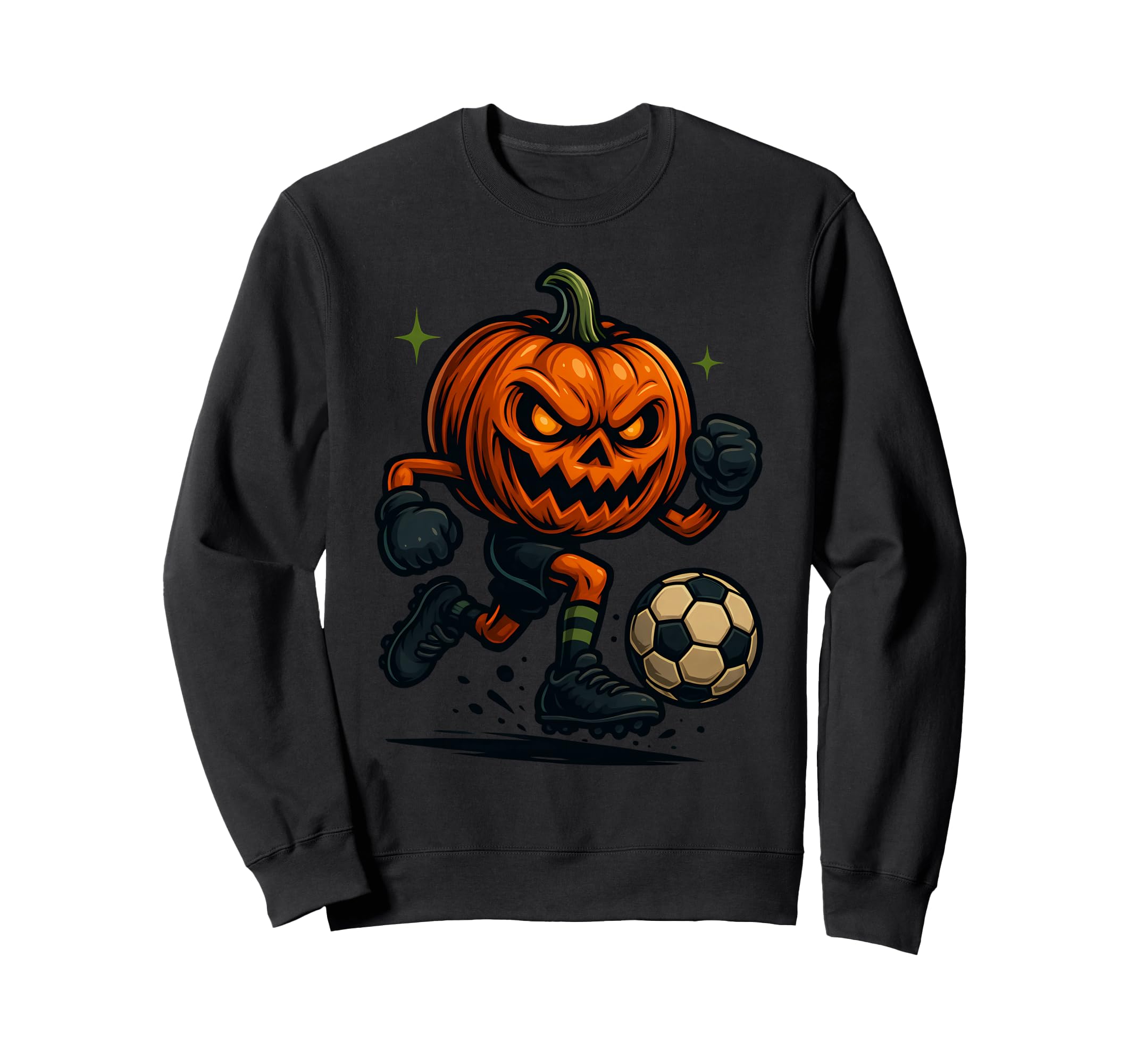 Halloween Scary Pumpkin Showing Sweatshirt - Custom Art Print Unisex
