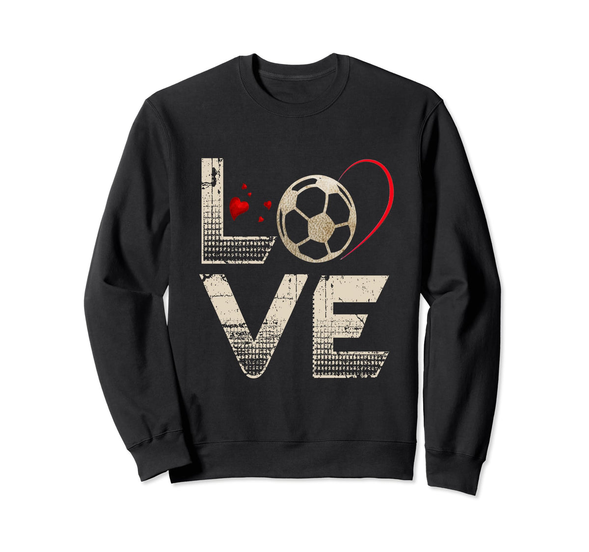 Love Heart Soccer Team Sport Fans Sweatshirt - Streetwear Style Unisex
