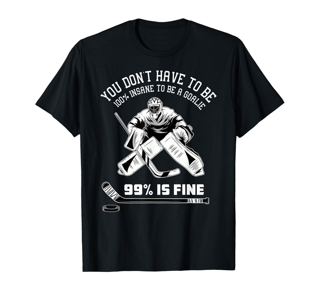 Ice Hockey Goalkeeper Goaltender Ice T-Shirt - Streetwear Style for Adults