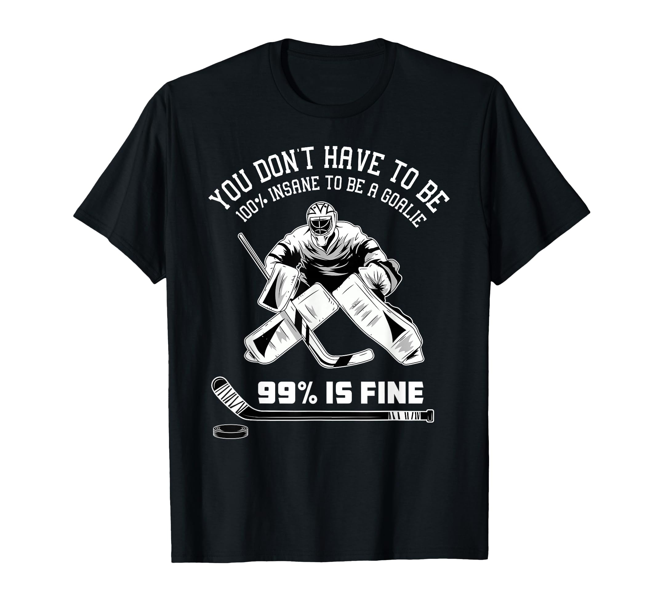 Ice Hockey Goalkeeper Goaltender Ice T-Shirt - Streetwear Style for Adults