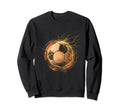 Lightning Soccer Ball Sports Futbol Sweatshirt - Fun Novelty Design Unisex