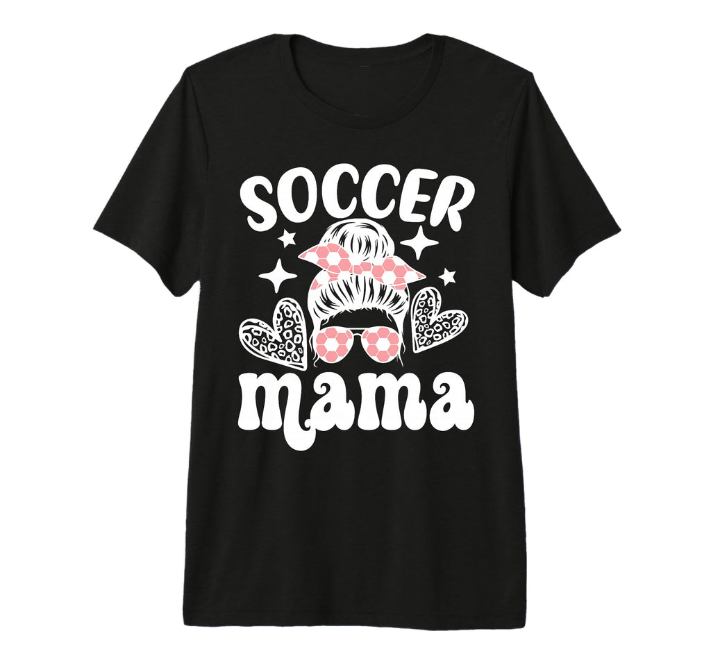 Soccer Mama Messy Bun Soccer Mothers T-Shirt - Streetwear Style for Adults