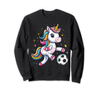 Funny Soccer Unicorn Soccer Sweatshirt - Custom Art Print for Adults