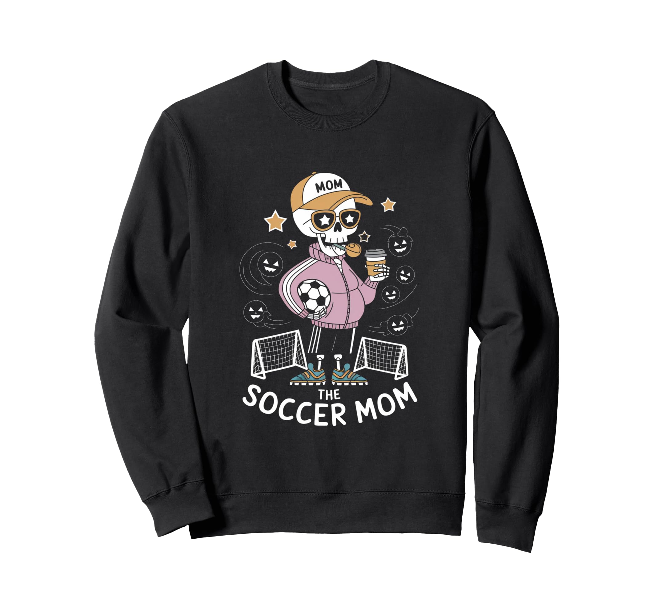 Soccer Mom Skeletton Halloween Sweatshirt - Fun Novelty Design for Adults