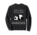 Just One Adores Pandas Kawaii Art Sweatshirt - Unique Graphic Unisex