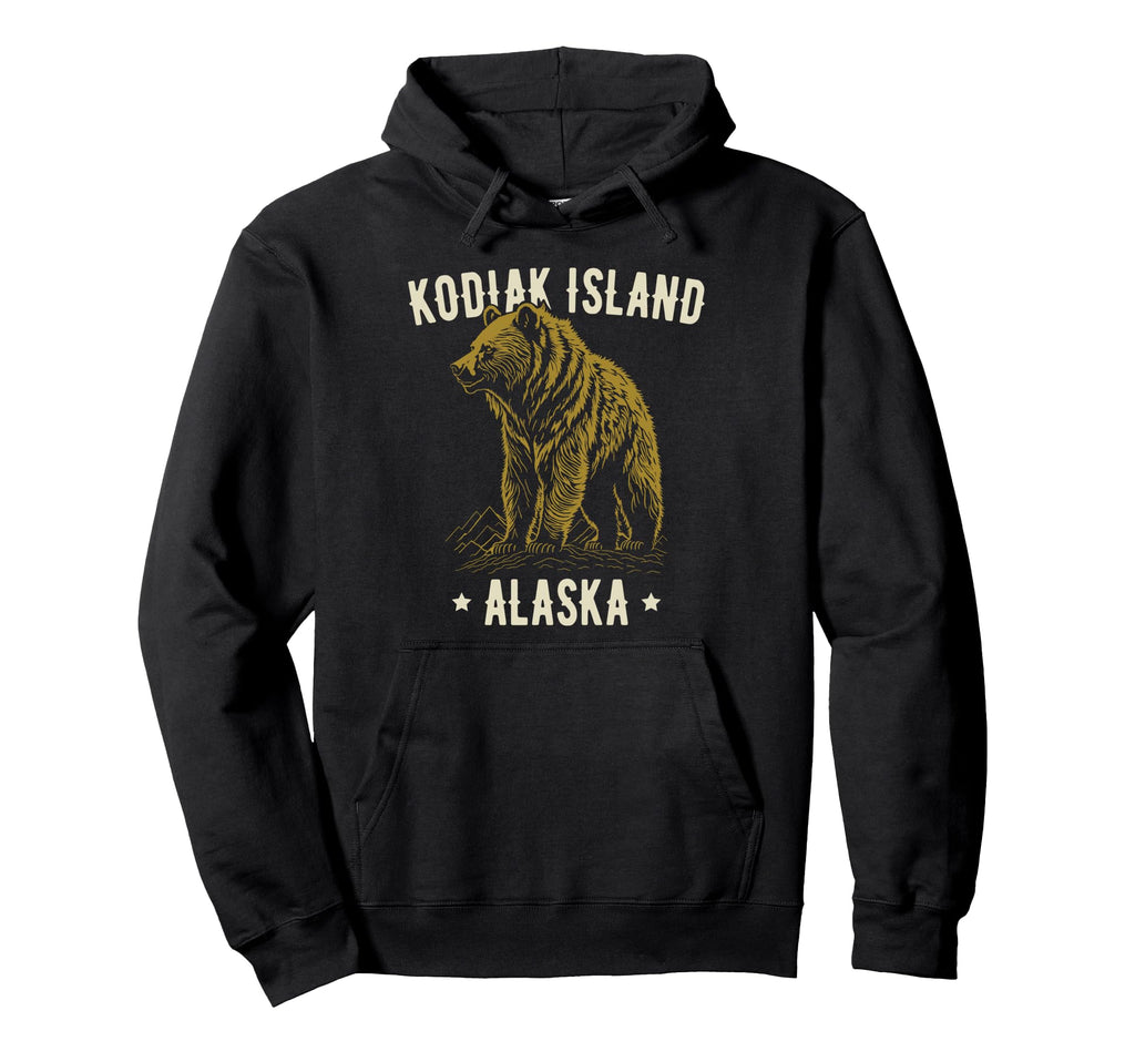 Kodiak Island Alaska Usa Grizzly Bear Hoodie - Streetwear Style Men Women