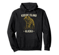 Kodiak Island Alaska Usa Grizzly Bear Hoodie - Streetwear Style Men Women