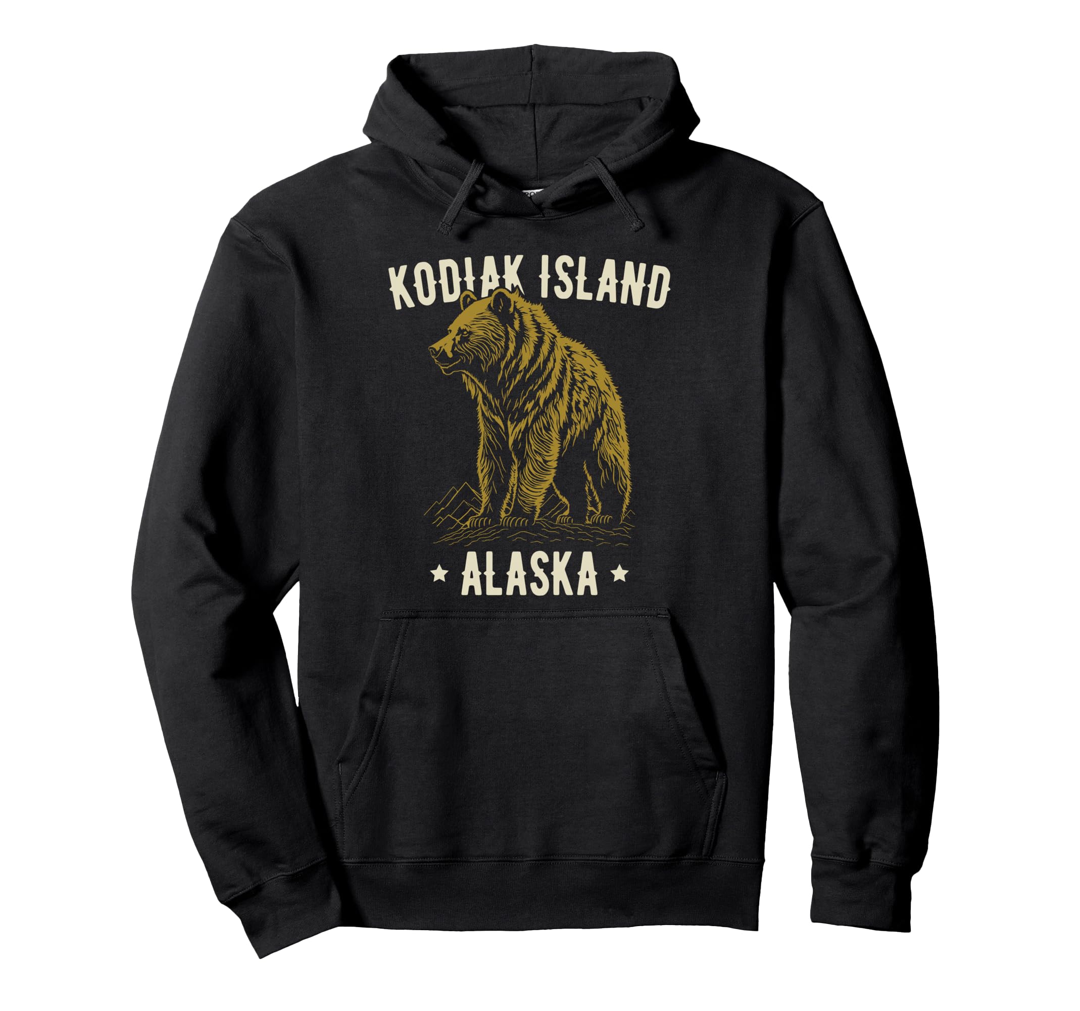Kodiak Island Alaska Usa Grizzly Bear Hoodie - Streetwear Style Men Women