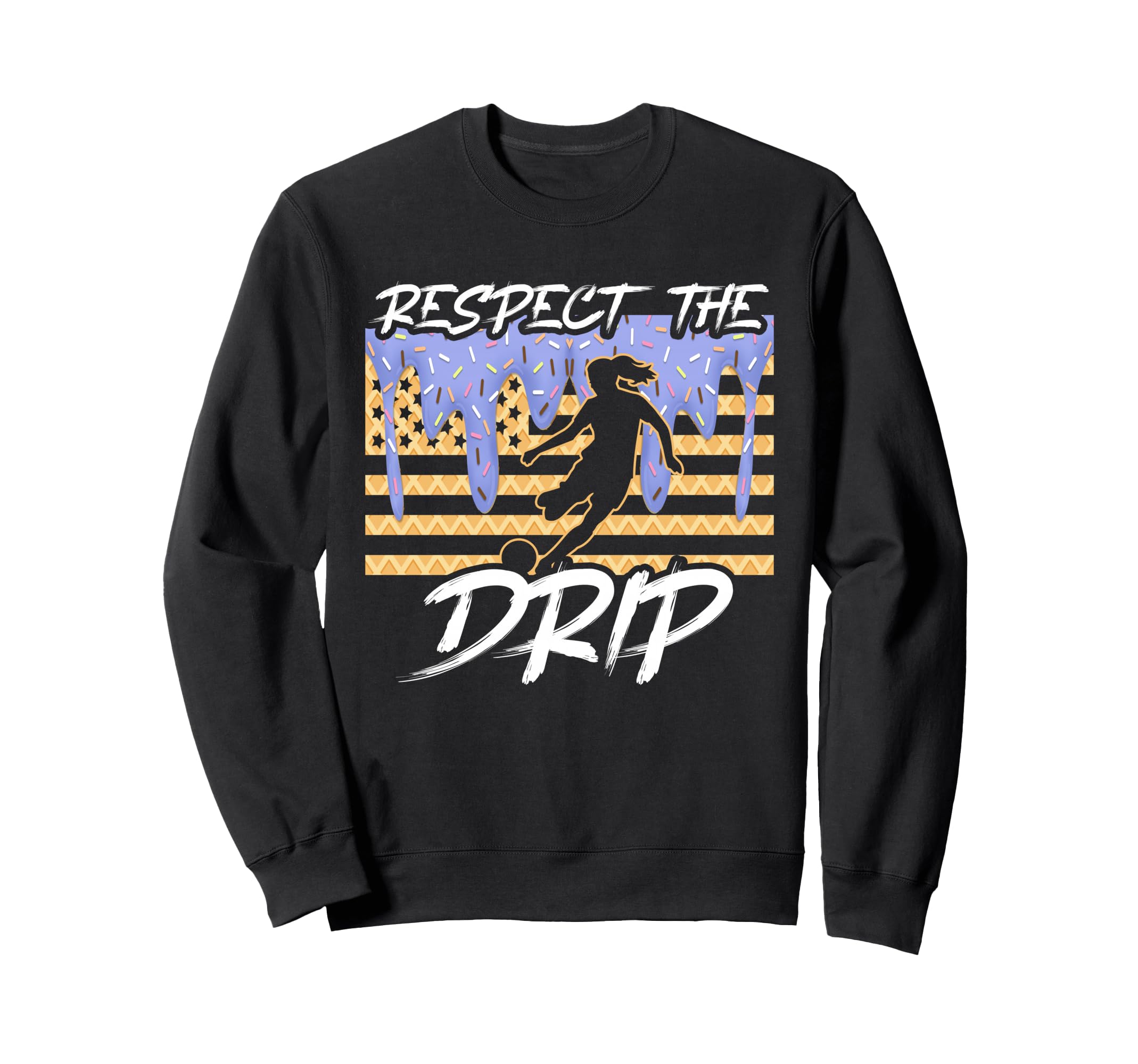 Soccer Drip Dripping Ice Cream Sweatshirt - Aesthetic Graphic for Adults