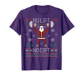 No Lift No Gift Ugly Santa Claus Gym T-Shirt - Unique Graphic for Adults