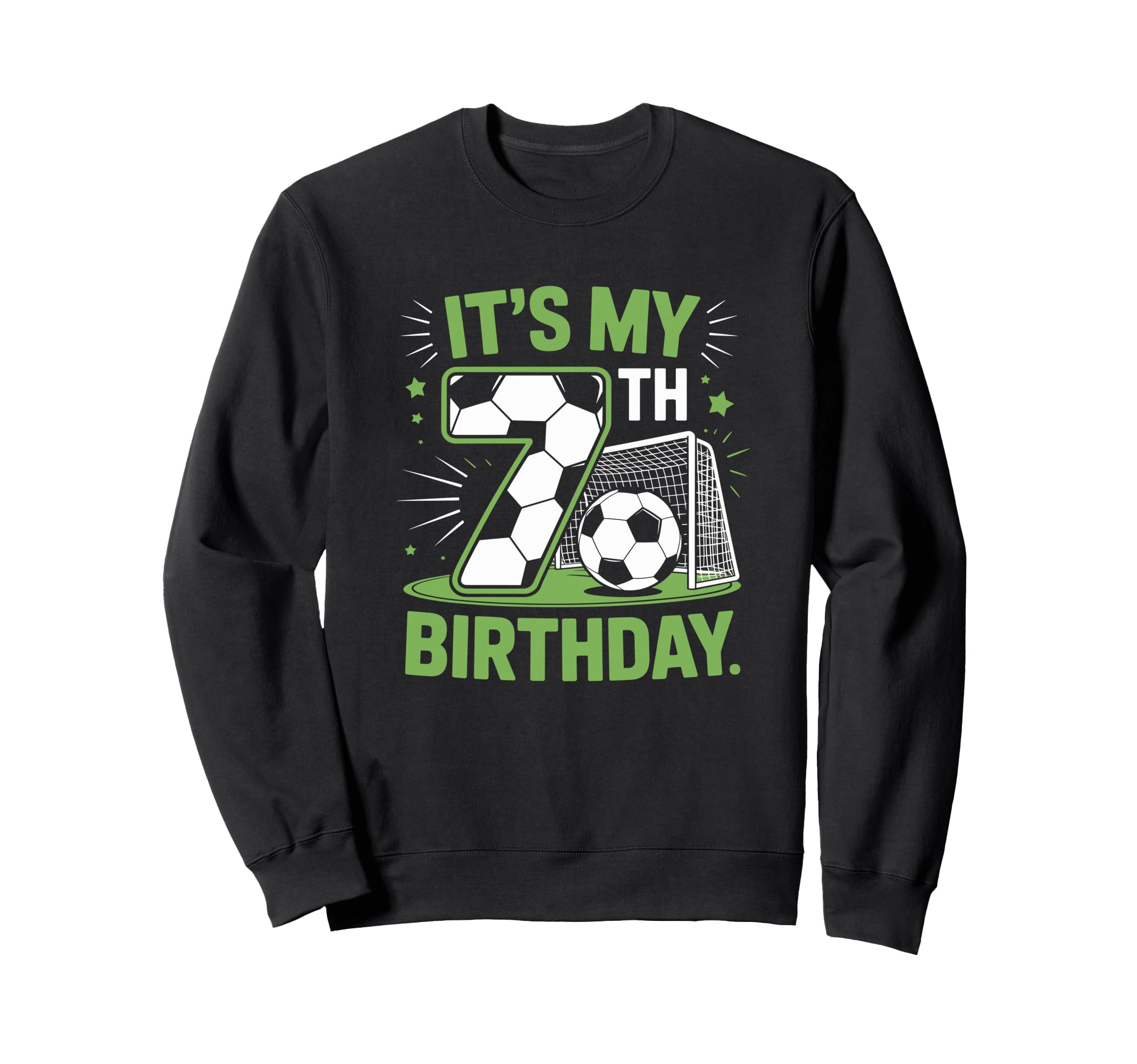 Its My 7Th Birthday Soccer Ball Sweatshirt - Fun Novelty Design Unisex