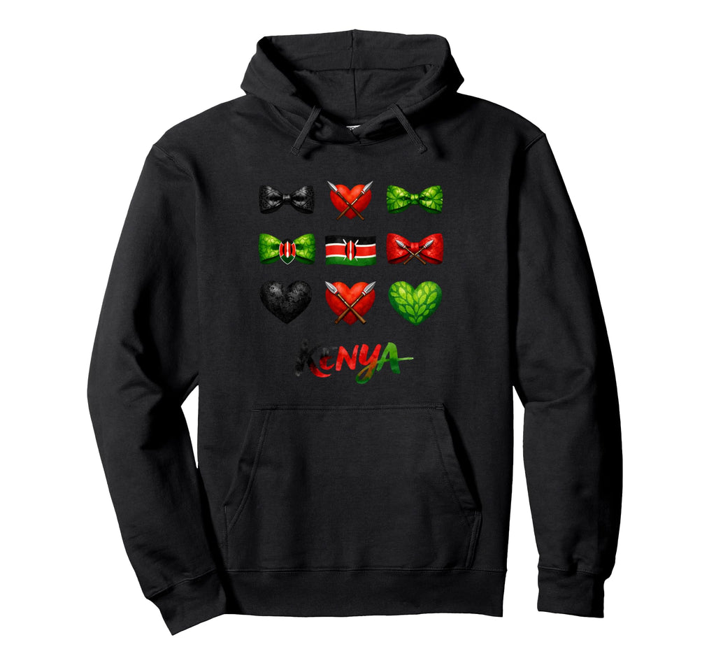 Kenya Flag Soccer Lovers Coquette Soccer Fan Hoodie - Trendy Graphic Unisex