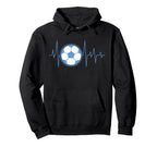 Soccer Heartbeat Pulse Soccer Lovers Hoodie - Streetwear Style Men Women
