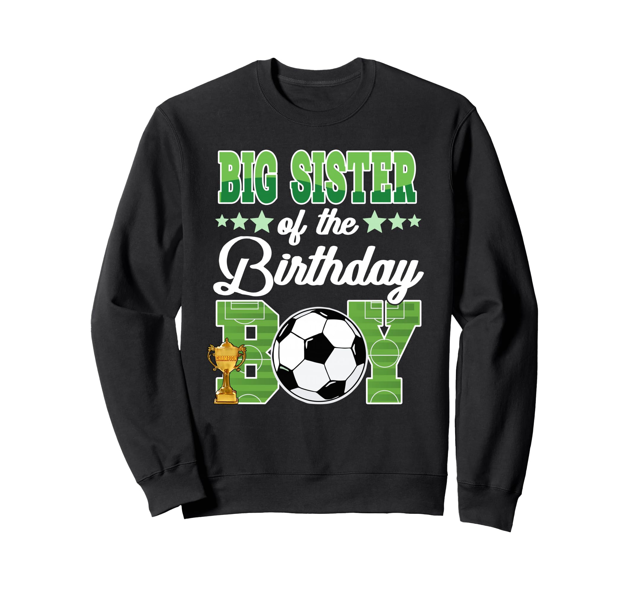 Soccer Big Sister Birthday Party Sweatshirt - Custom Art Print for Adults