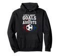 Life Goals Assists Soccer Heartbeat Fan Hoodie - Graphic Print Men Women
