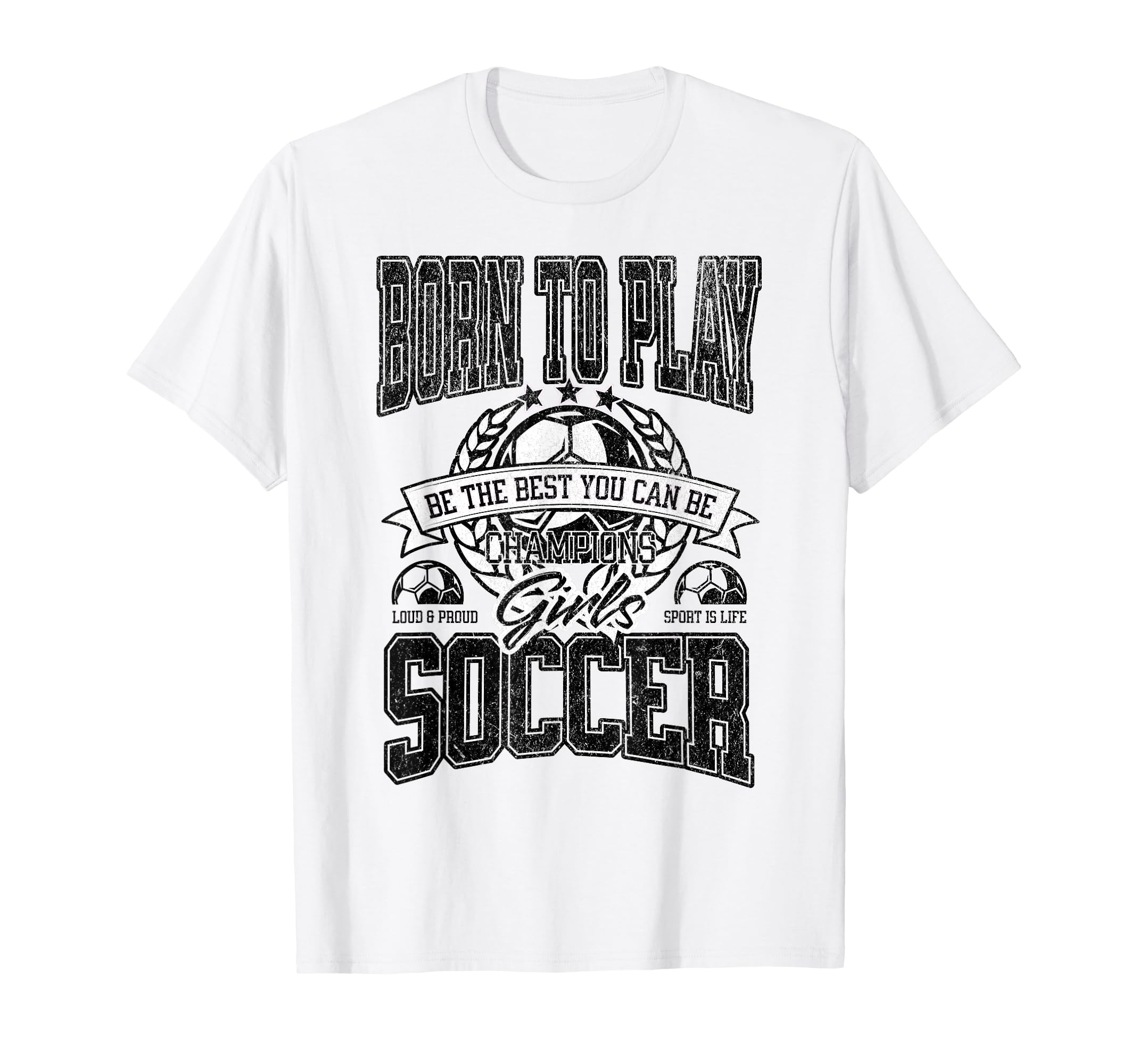Funny Born To Play Soccer Sports T-Shirt - Trendy Graphic for Adults