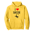 I Love Soccer I Heart Soccer Funny Hoodie - Custom Art Print Unisex