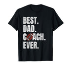 Best Dad Coach Ever Funny Football T-Shirt - Graphic Print for Adults