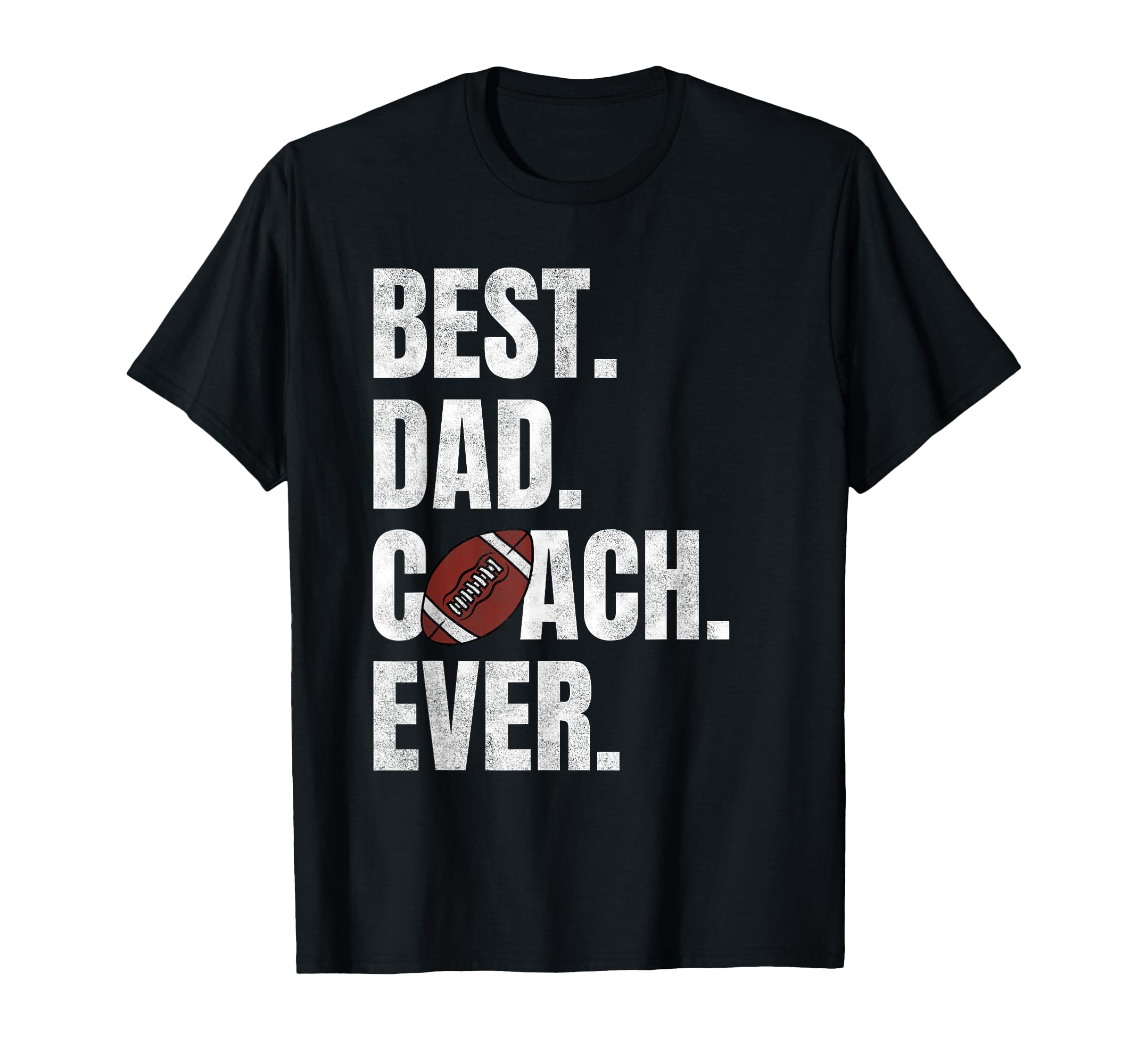 Best Dad Coach Ever Funny Football T-Shirt - Graphic Print for Adults