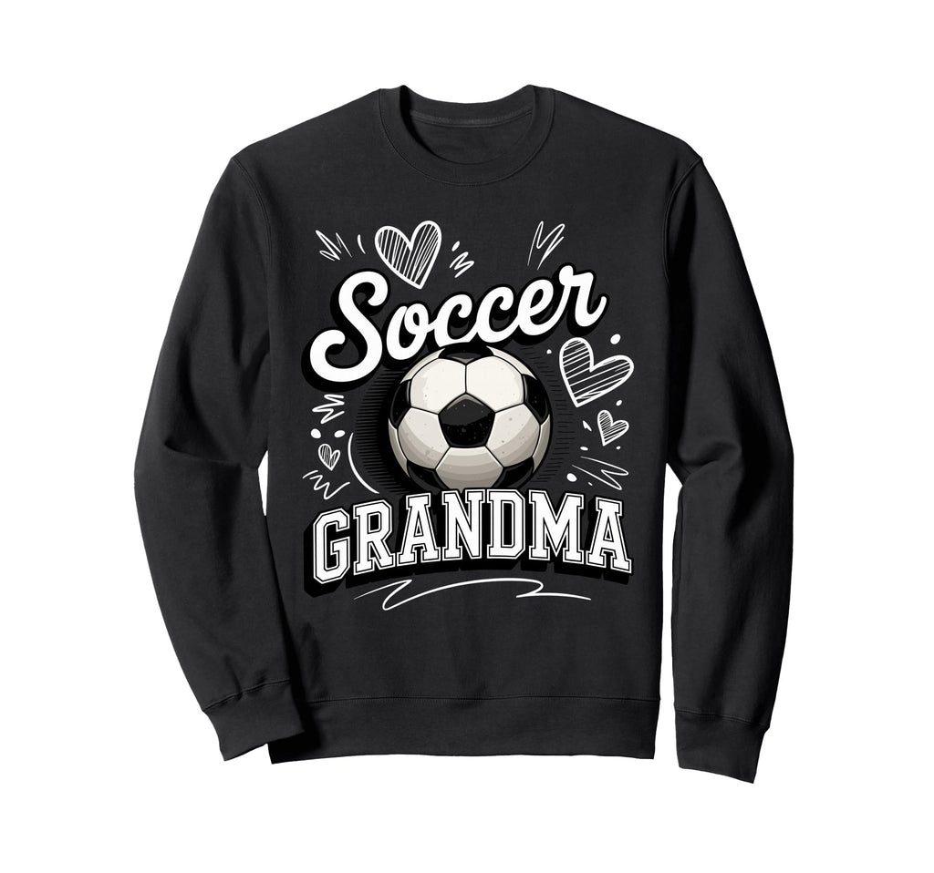 Soccer Grandma Heart Ball Stadium Sweatshirt - Unique Graphic Unisex