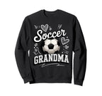 Soccer Grandma Heart Ball Stadium Sweatshirt - Unique Graphic Unisex