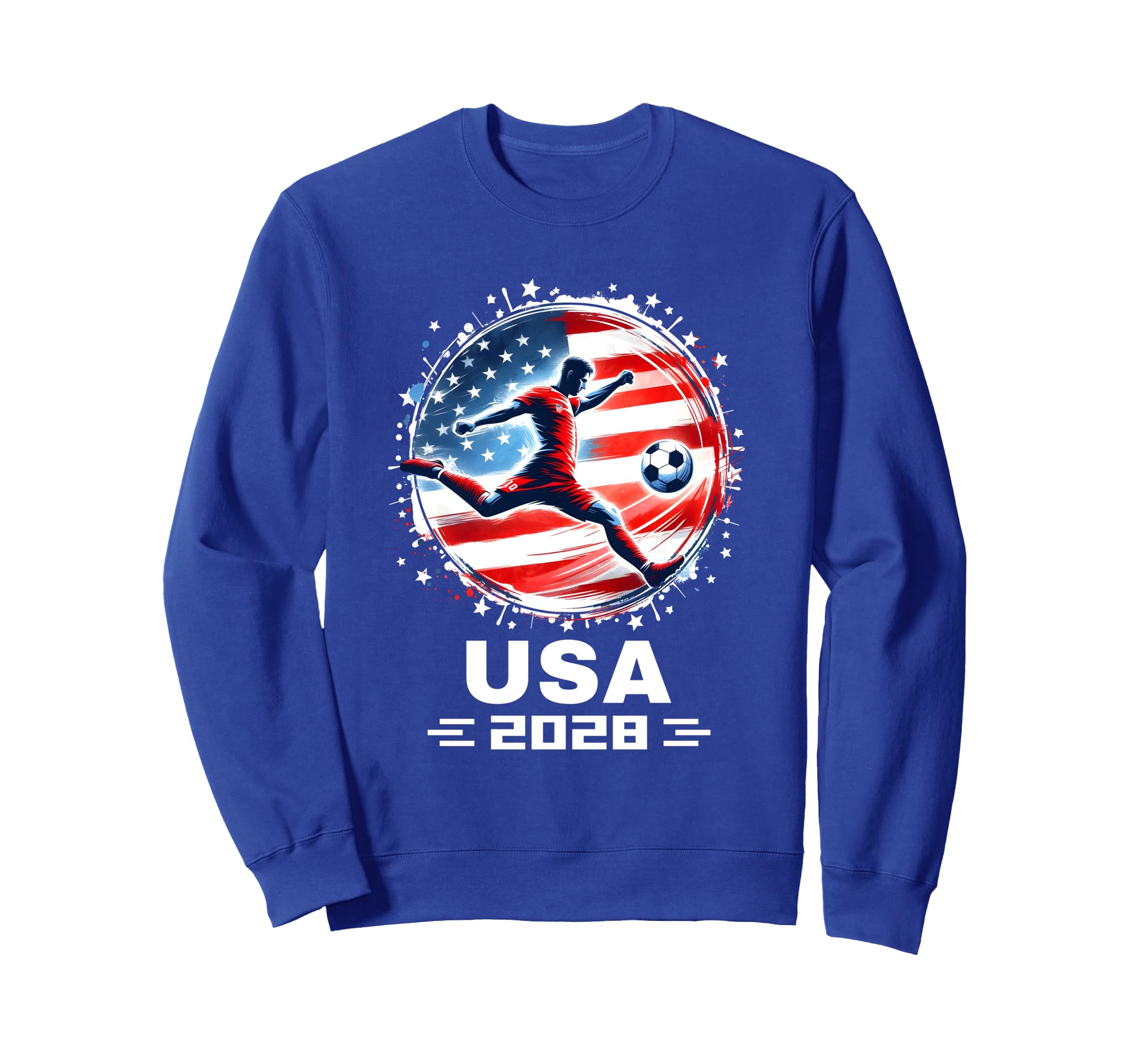 American Flag Soccer Team Soccer Sweatshirt - Aesthetic Graphic Men Women