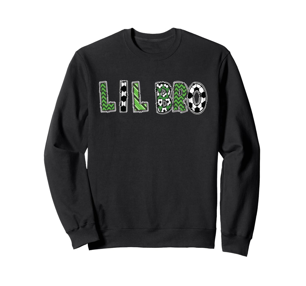 Soccer Brother Lil Bro Birthday Party Sweatshirt - Trendy Graphic Men Women