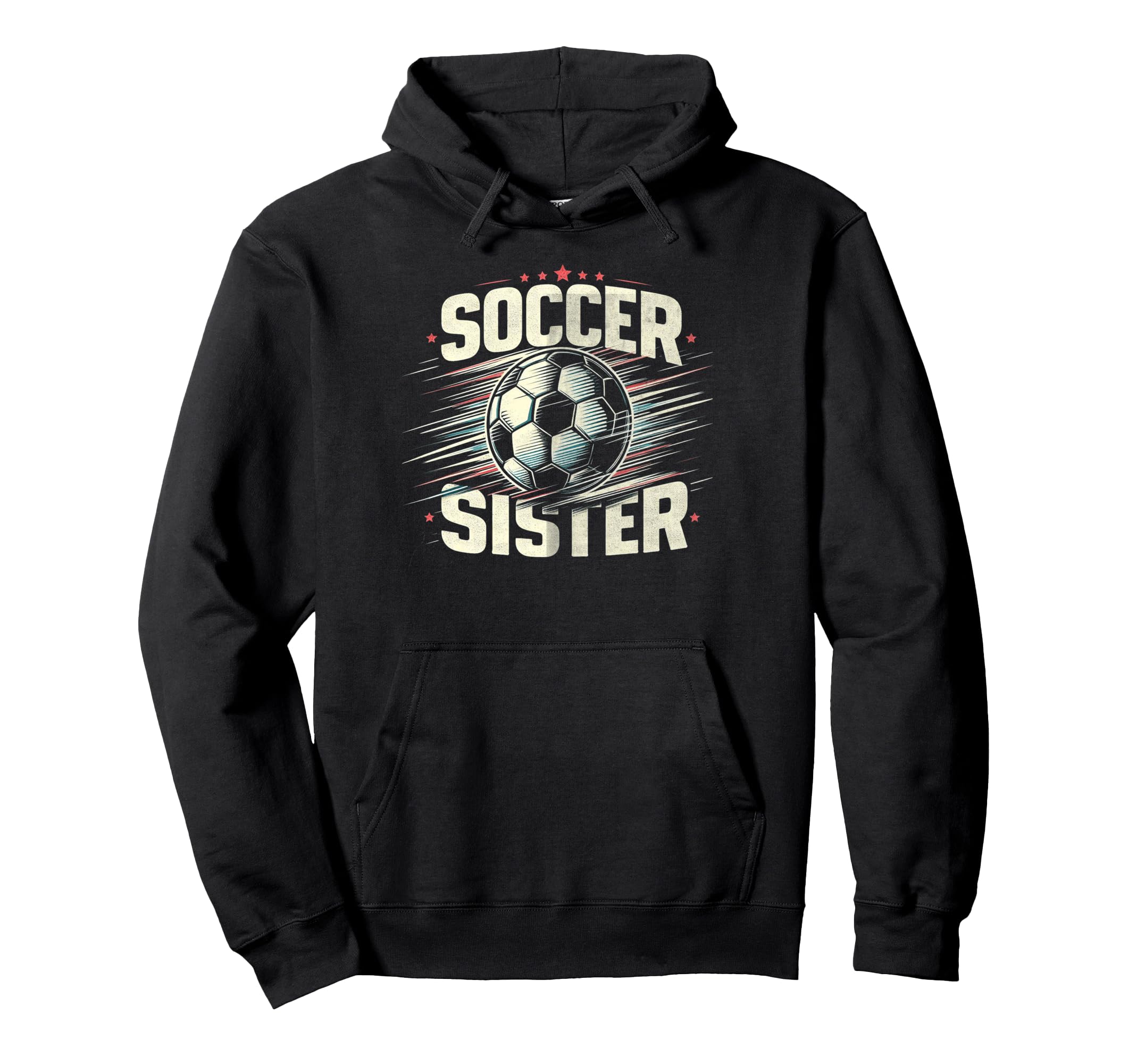 Soccer Sister Football Lover Gifts Hoodie - Graphic Print for Adults