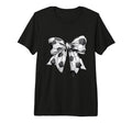 Coquette Bow Soccer Ball Mom Life T-Shirt - Minimalist Print for Adults