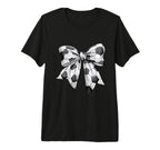 Coquette Bow Soccer Ball Mom Life T-Shirt - Minimalist Print for Adults