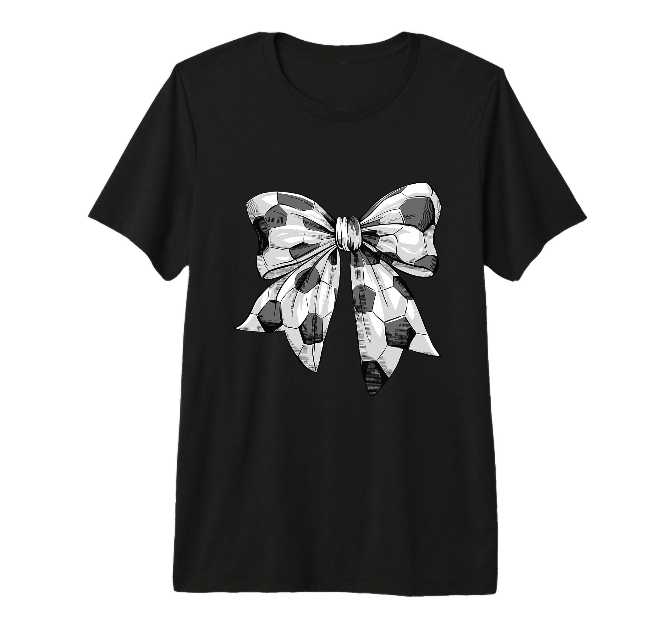 Coquette Bow Soccer Ball Mom Life T-Shirt - Minimalist Print for Adults