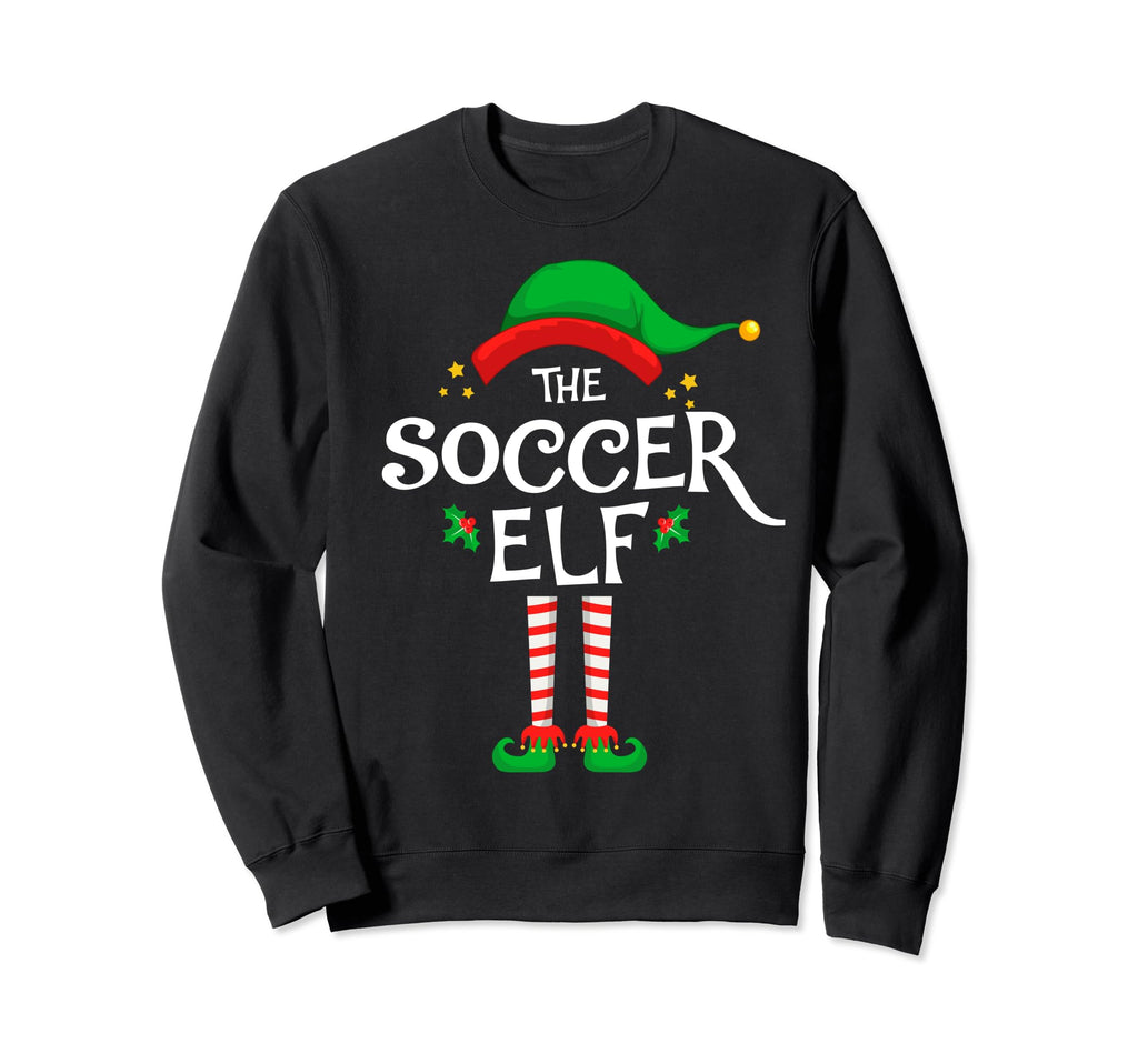 Soccer Elf Family Matching Group Sweatshirt - Graphic Print for Adults
