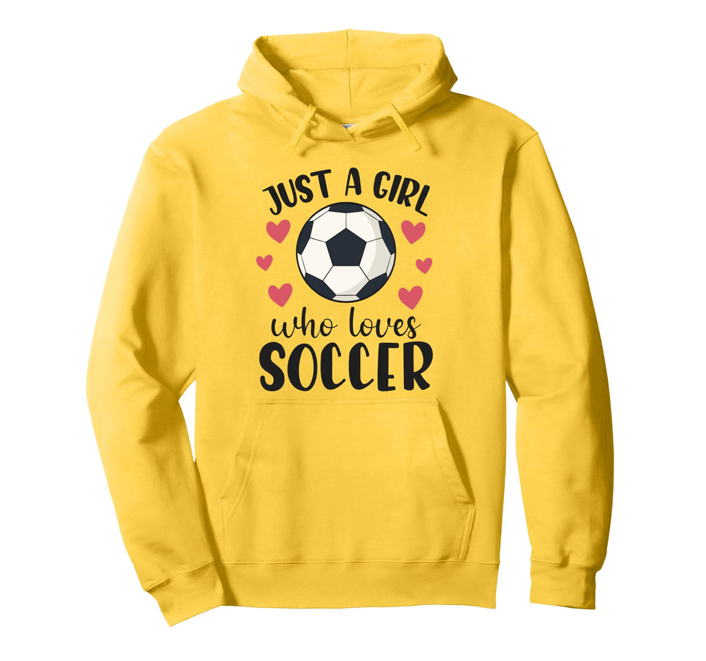 Just Who Loves Soccer Female Player Hoodie - Casual Everyday Wear Men Women