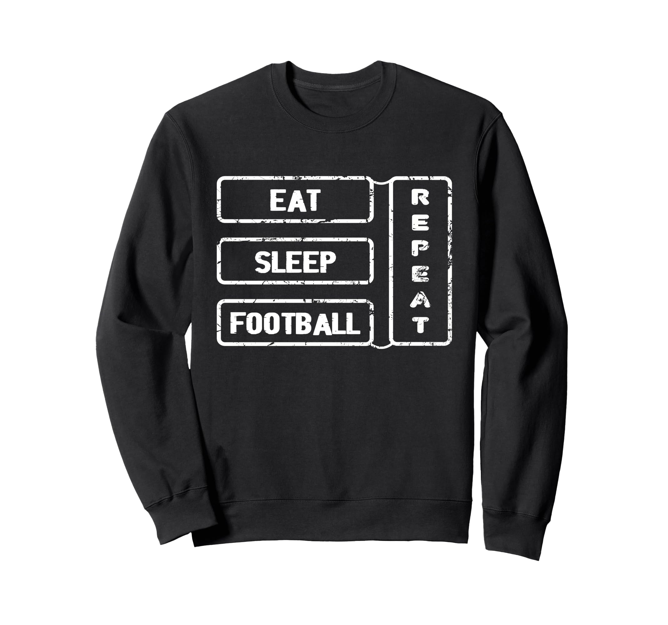 Football Fan Eat Sleep Football Sweatshirt - Streetwear Style Men Women