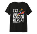 Eat Sleep Soccer Repeat Soccer Sports T-Shirt - Novelty Apparel for Adults