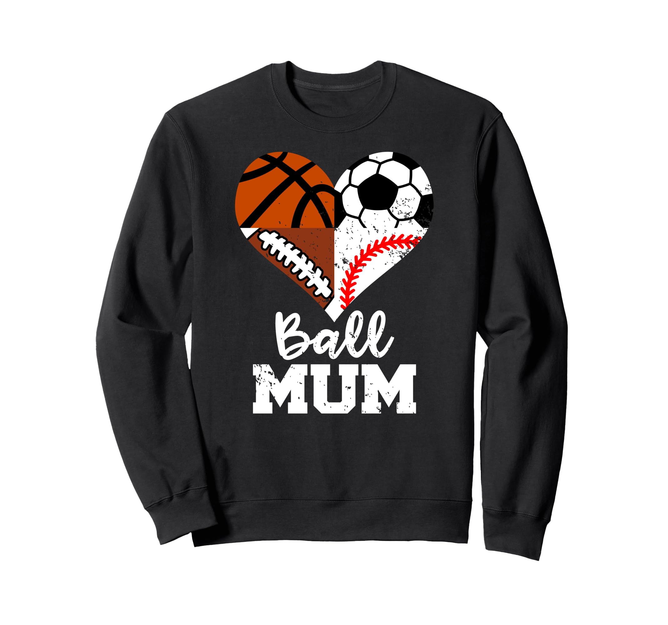Ball Mum Funny Soccer Football Sweatshirt - Streetwear Style Unisex