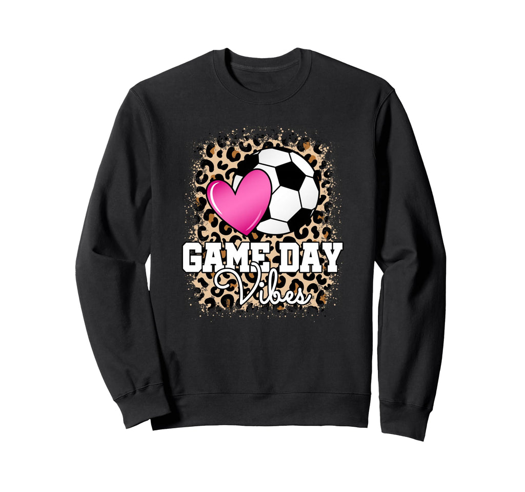 Game Day Soccer Leopard Soccer Sweatshirt - Minimalist Print for Adults
