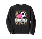 Game Day Soccer Leopard Soccer Sweatshirt - Minimalist Print for Adults
