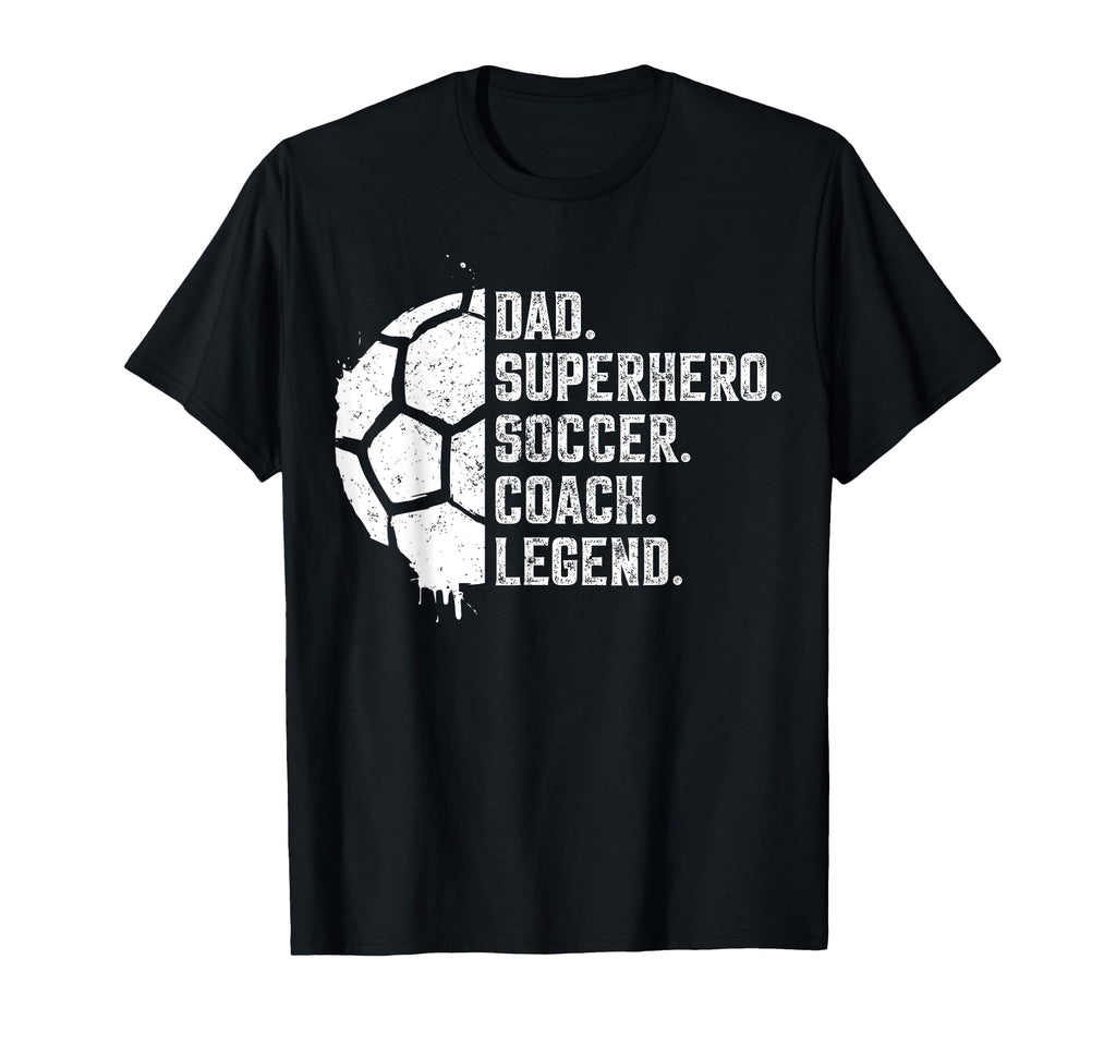 Dad Superhero Soccer Coach Legend Gift Hoodie - Streetwear Style Men Women