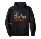 Eat Sleep Hat Trick Repeat Ice Hockey Hoodie - Unique Graphic for Adults