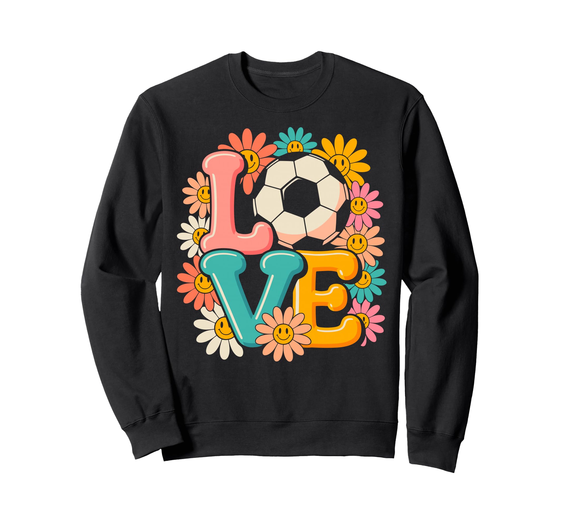 Groovy Love Soccer Goalie Player Sweatshirt - Custom Art Print for Adults