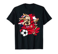 Dabbing Dog Bermuda Soccer Fans T-Shirt - Fun Novelty Design Men Women